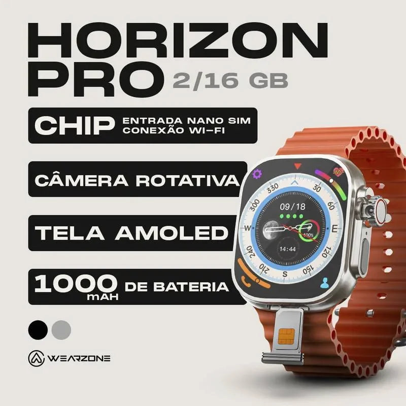 Horizon Pro 4G/5G AMOLED | Câmera Rotativa + NFC | 16Gb de Armazenamento e 2Gb de Ram