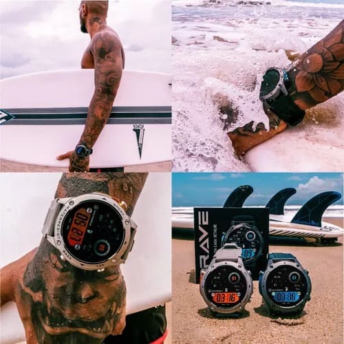 Smartwatch Brave | Aprova de água do mar  | GPS | 5ATM - 50m | Strava