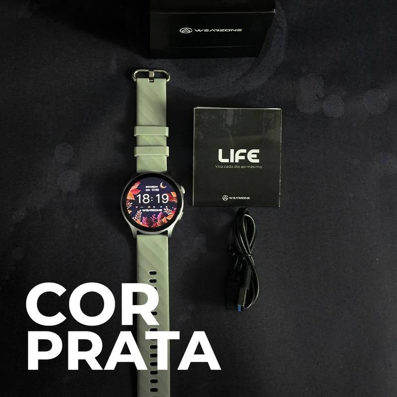 Smartwatch Life 45mm | 1ATM Amoled Bateria de Longa Duração | 100 Modos Esportes