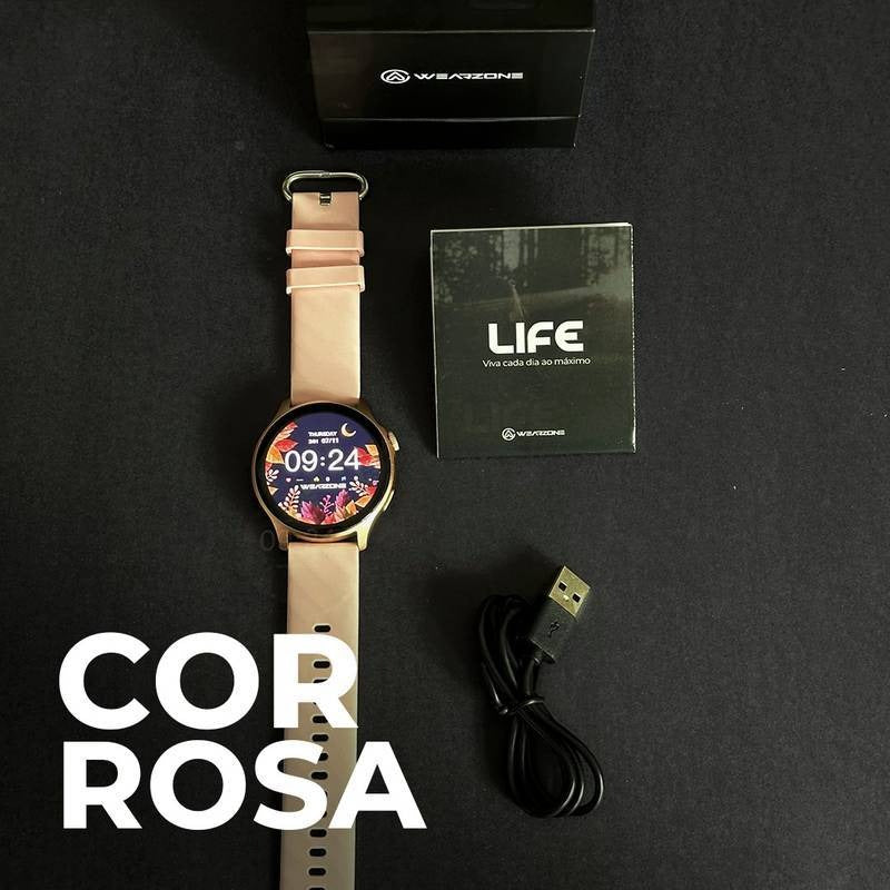 Smartwatch Life 45mm | 1ATM Amoled Bateria de Longa Duração | 100 Modos Esportes